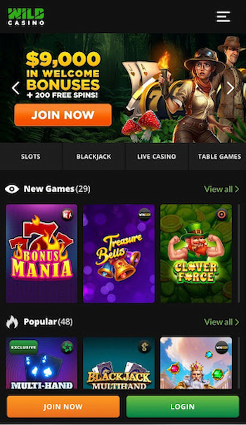 Wild  Casino Most Trusted Casino for Mobile